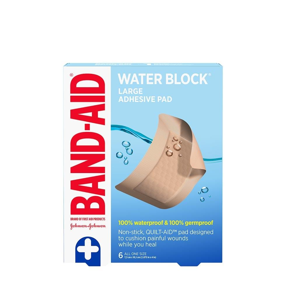 WATER BLOCK® Large Adhesive Pad, 6 Count
