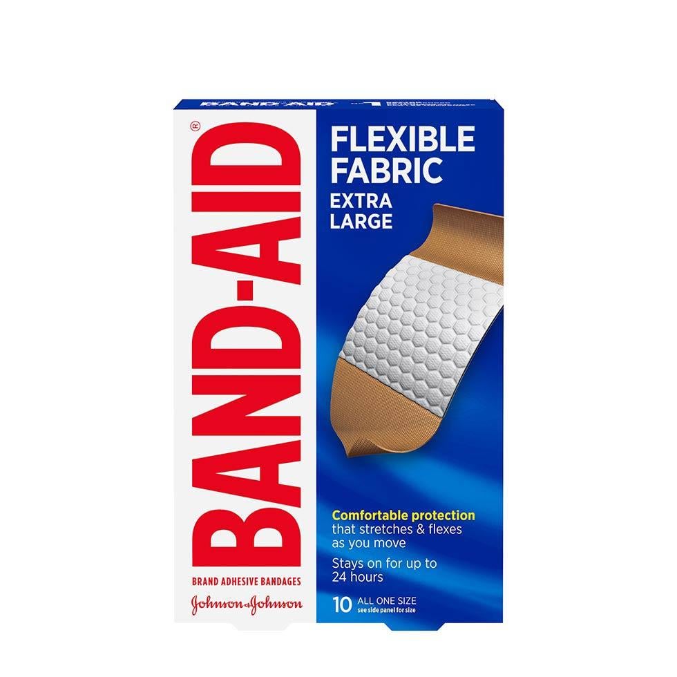 Flexible Fabric Extra Large Bandages, 10 count
