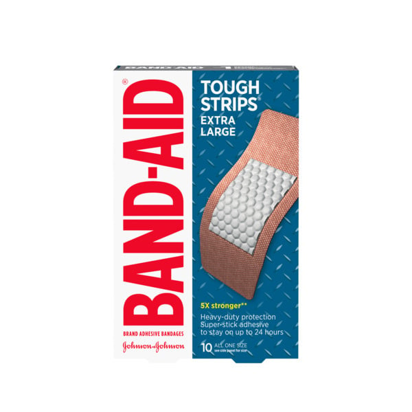 Band-Aid Tough Strips extra large bandages pack of 10